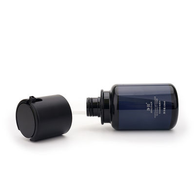 Blue Press Pump 4 OZ Plastic Lotion Bottles 120ml Logo Custom