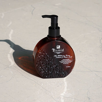 250ml براون PETG العنبر زجاجات مضخة لتغليف العناية بالبشرة